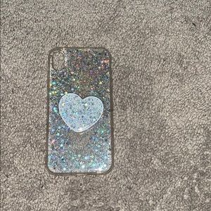 Glitter I phone XR case